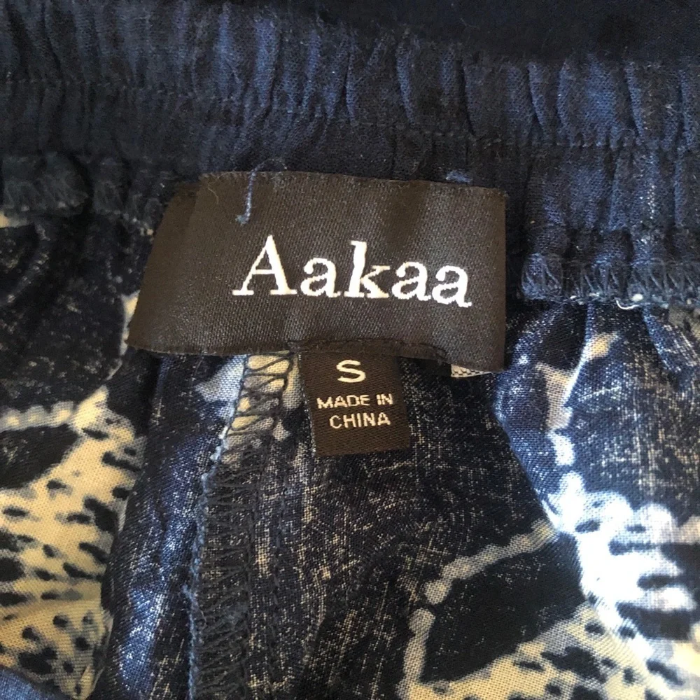 Aakaa split leg flowing bohemian pants size S